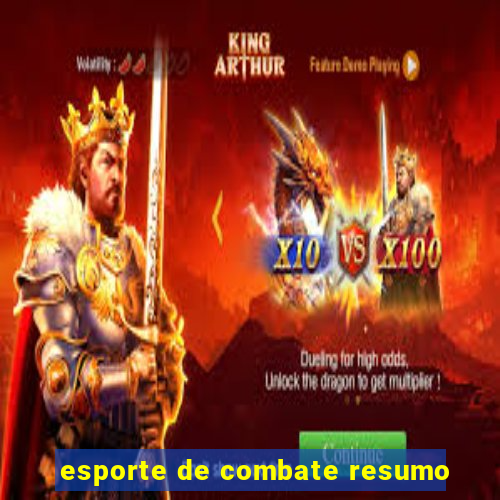 esporte de combate resumo